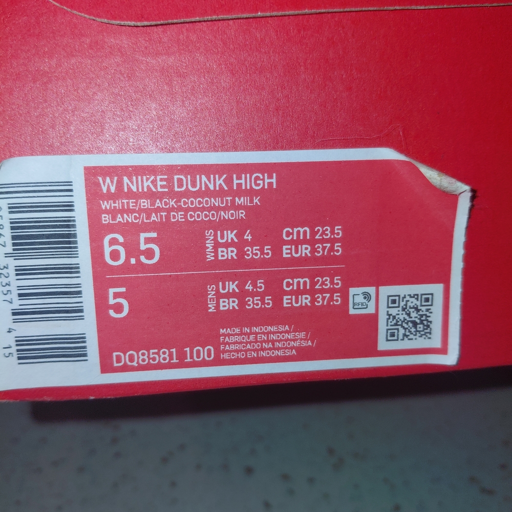 Nike Dunk High White and Black Sneakers